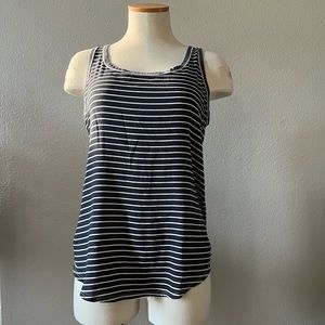 Loft Light weight Blue & White Striped Tank Top Size Small